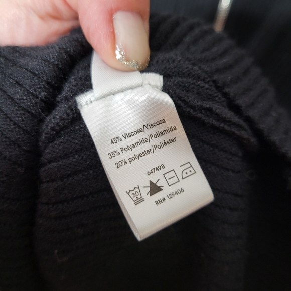 VENUS Full Zip Ribbed Black Cardigan Size XL - Picture 7 of 7